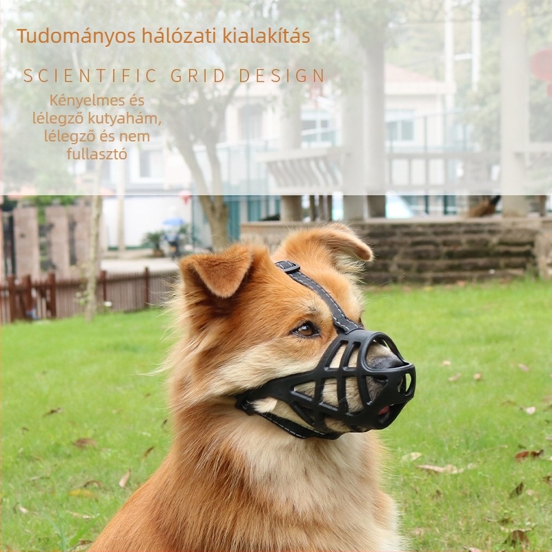 Kutyamuzli ZT001 — puha, lélegző TPR, kétirányú rögzítés, karcolásálló