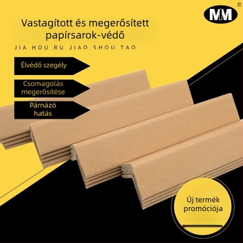 Mengmao L-típusú papír sarokvédő – anyag: kraftpapír és fonalcső papír; testreszabás elérhető; logó nyomtatás elérhető