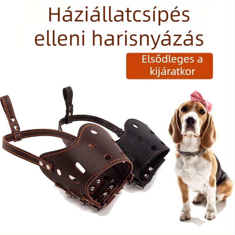 PU bőrű kutya maszk | anti harapás, anti ugatás | lehetővé teszi a víz ivását | 120 darab egy csomagban | Aibetter