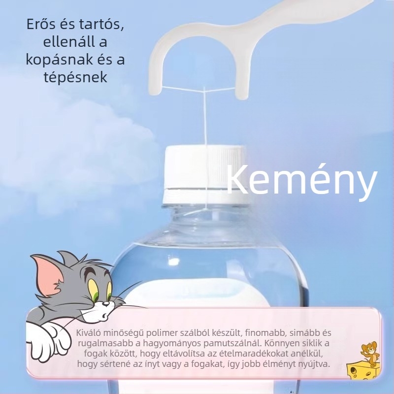 Hainuo fogászati fogselyem pálcikák, egyszer használatosak, egyenként csomagoltak, hordozható, 50 darab