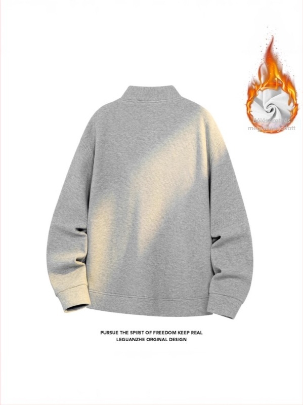 Open-front waffles kötött kardigán-sweatshirt, tél, felnőtt férfi, poliészter 96%+, 180–250 g