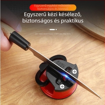 Autonomy Háztartási konyhai mini szívócsészés kése-élező, kettős oldalú élező kő (ABS/PVC/vas)
