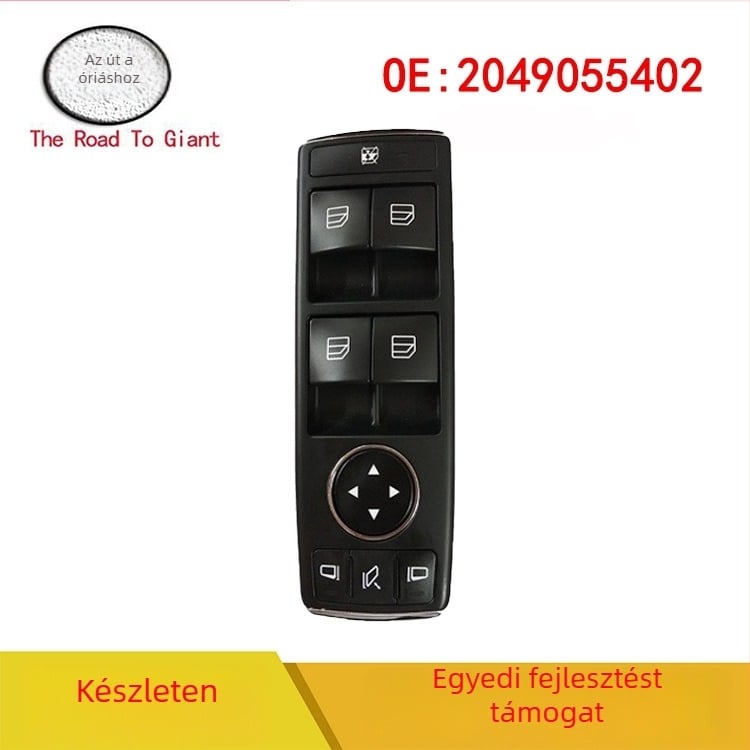 Mercedes W204/W212-hez tartozó villanyos ablakemelő regulátorának főkapcsolója, 12V, 7 mp emelés, 12 hónap várható élettartam