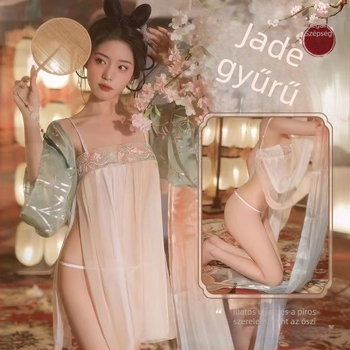 Younghee Hanfu-stílusú fehérnemű készlet, poliészter anyag 70–80%, retro éjszakai ruha nőknek, csomagolás zacskóban, 2025 tavaszi megjelenés