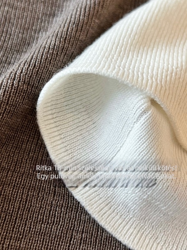 Kötött pulóver hosszú ujjú, Slim-Fit, japán-koreai casual stílus, ősz 2025