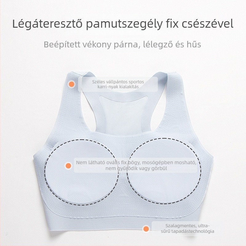 Lányoknak tervezett varrás nélküli sportmelltartó, lélegző, teljes kosár, merevítő nélkül, Y-alakú vállpántok, fejlődő tinédzserek számára