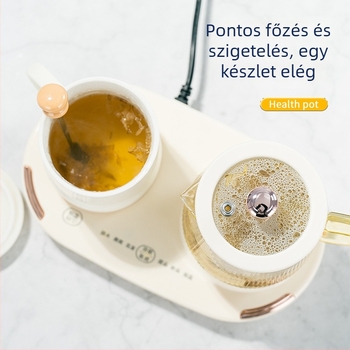 Egészséges teáskanna üvegtesttel, érintéses vezérlés, 220V, 15-360W, 1-2 fő