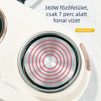 Egészséges teáskanna üvegtesttel, érintéses vezérlés, 220V, 15-360W, 1-2 fő