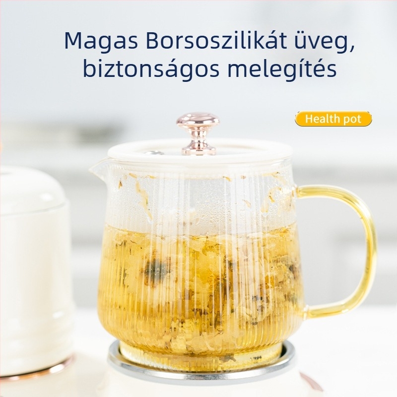 Egészséges teáskanna üvegtesttel, érintéses vezérlés, 220V, 15-360W, 1-2 fő