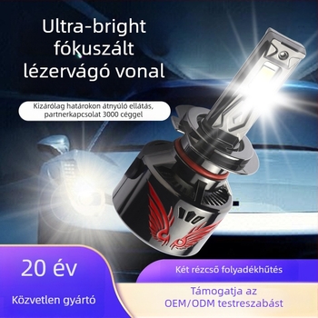 LED autófényszóró beépített lencsével – magas és alacsony fényszóróhoz, 120W, 12000 lm, 12V, IP68, 50000 óra