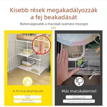 Háromszintes macskaketrec beltéri használatra, Anyag: Egyéb; Márka: Three years and 18 classes; Cél: macskák; Kategória: macskák odúk és ketrecek