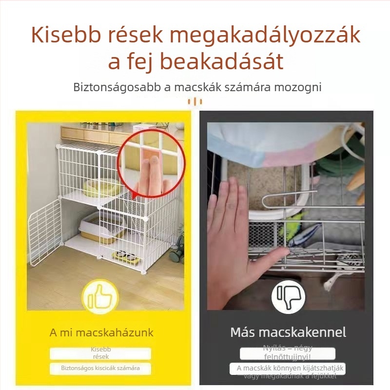 Háromszintes macskaketrec beltéri használatra, Anyag: Egyéb; Márka: Three years and 18 classes; Cél: macskák; Kategória: macskák odúk és ketrecek