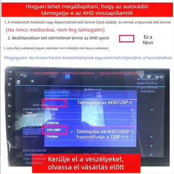 AHD hátulról nézet kamera fisheye lencsével, 720P, 12V, 90° állítható szög, CVBS