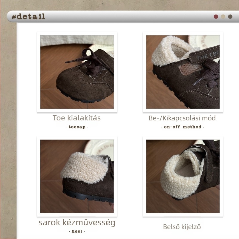 XSHX Retro pamut gyerekcipő - uniszex, alacsony szárú, Velcro-zár, gumírozott talp, közepes vastagság, 4–12 évesek