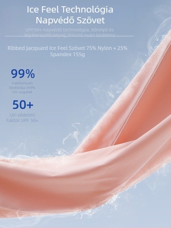 Női UV-védelmes hosszú ujjú ing, jégselyem anyag, lélegző, gyorsan száradó, UPF50+