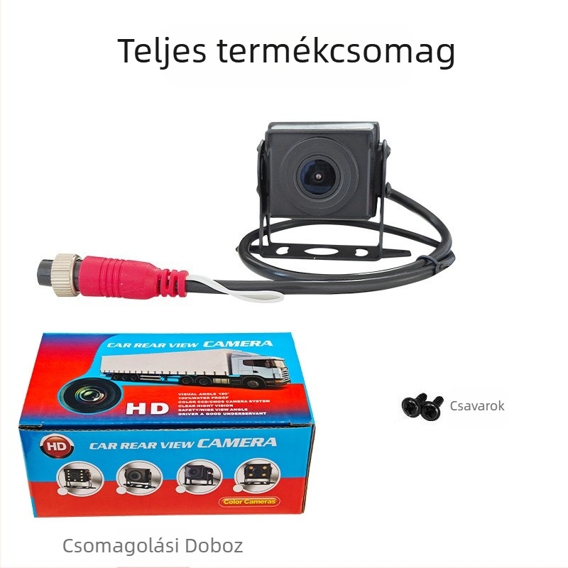 Teherautó- és busz visszapillantó kamera – 1080P/720P, 170° látószög, színes éjszakai látás, AV videó, 12V