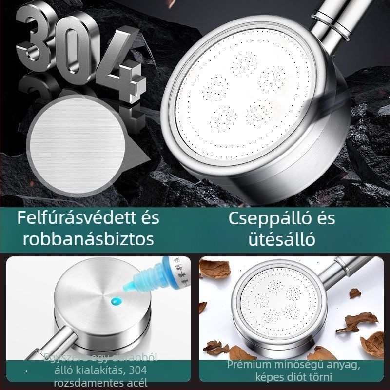 SUS304 rozsdamentes acél nyomás alatti zuhanyfej eső funkcióval, CE EU tanúsítvány