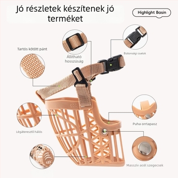 Kutyamúzli – harapásgátló és szájvédő, műanyag, FDLCYZT modell, Senwei márka, kutyáknak