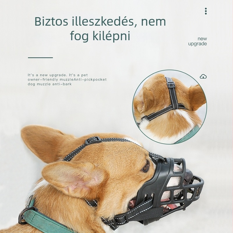 Nylon kutya szájvédő – harapás elleni védelem, kis- és nagytestű kutyák számára
