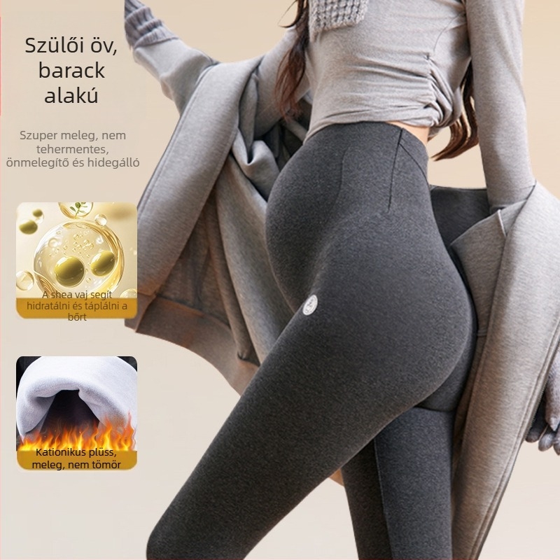 Kismama termális pamut leggings, Slim Fit, has-támasztás, hosszú nadrág, 95% hosszú szálú pamut, ősz 2025