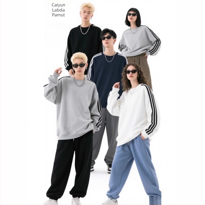 Férfi nehéz Hoodie logó hímzéssel, pulóveres dizájn, kapucnival, fleece-béléssel, pamut 51-70%, kenguruzseb