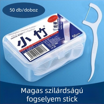 Xiaozhu egyszer használatos fogselyem pálcikák, magas rugalmasságú, ultra vékony szálú, műanyag anyag, 100 db a dobozban