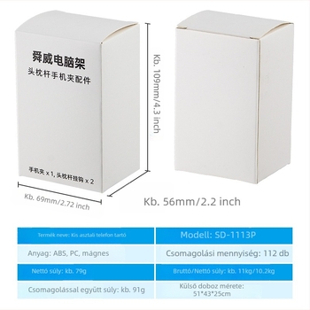 Shunwei autós telefon-tartó összecsukható mini asztallal, műanyagból, beépített kártya rögzítés, univerzális kompatibilitás