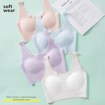 Lányoknak szánt melltartó-vest 12–15 éveseknek, Nylon + Spandex, Teljes kosár, Finom formázó kosár, Nylon bélés
