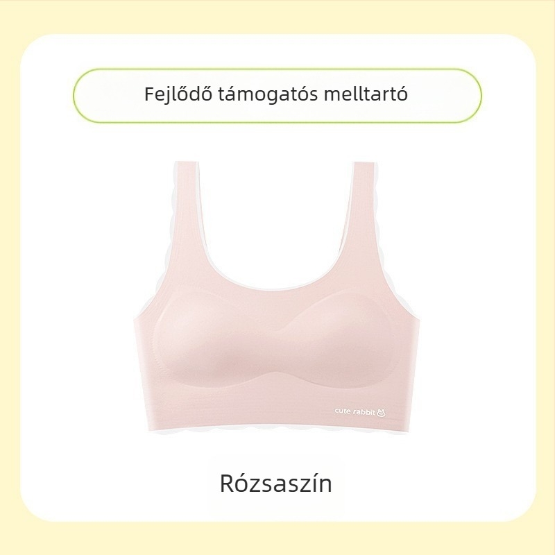 Lányoknak szánt melltartó-vest 12–15 éveseknek, Nylon + Spandex, Teljes kosár, Finom formázó kosár, Nylon bélés