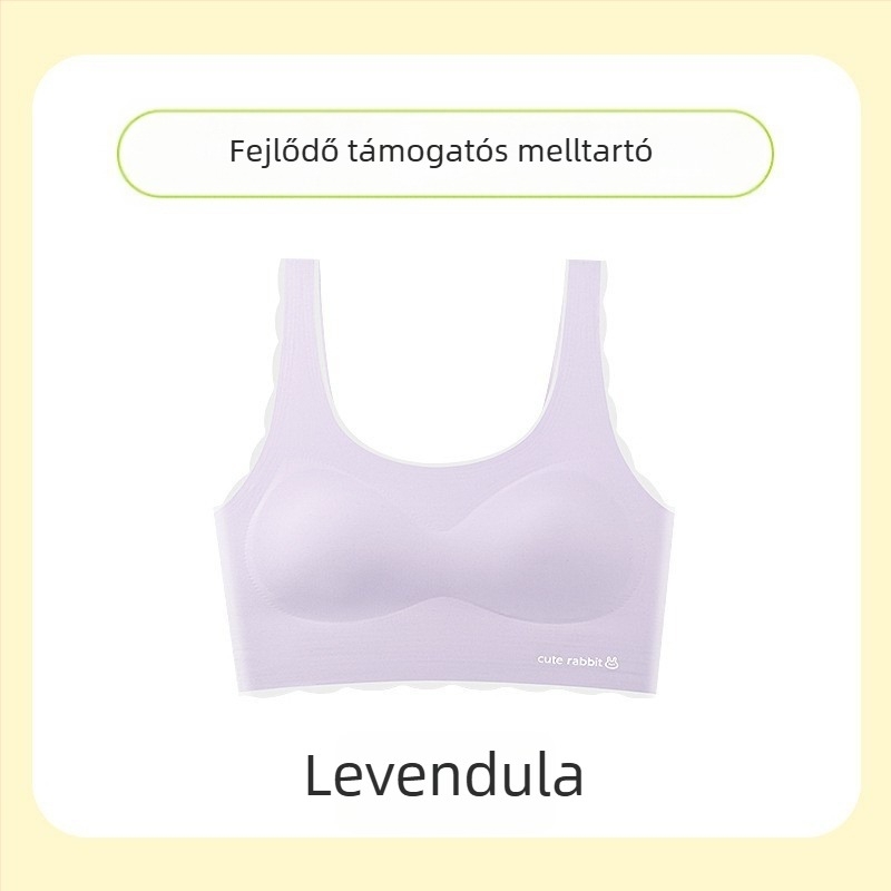 Lányoknak szánt melltartó-vest 12–15 éveseknek, Nylon + Spandex, Teljes kosár, Finom formázó kosár, Nylon bélés