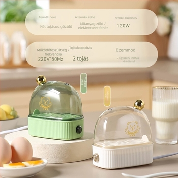 HP101 Tojásfőző, kapacitás 2–3 tojás, 220V, 50Hz, 120W