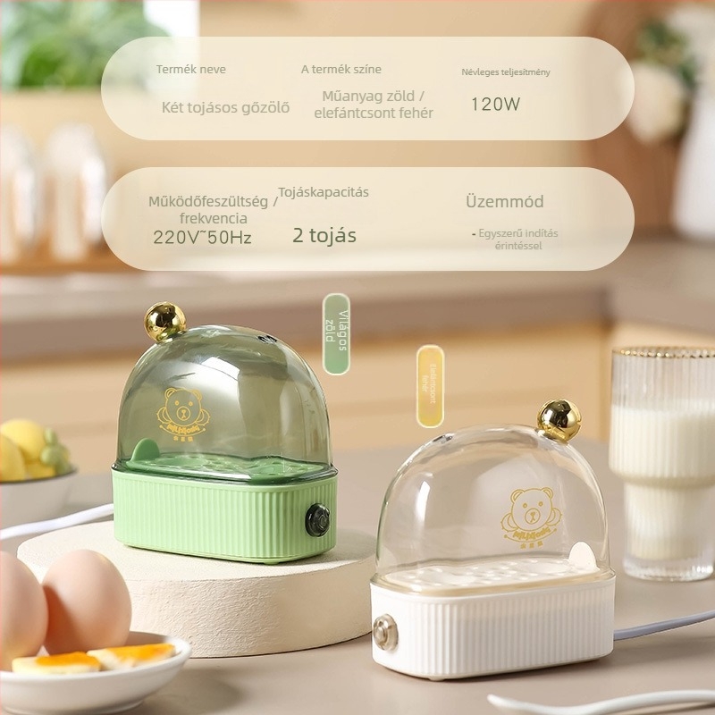 HP101 Tojásfőző, kapacitás 2–3 tojás, 220V, 50Hz, 120W