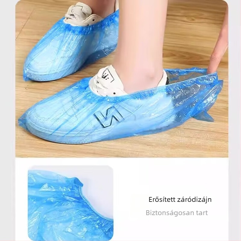 Egyszer használatos cipővédők beltéri használatra, extra vastag, vízálló, kopásálló, csúszásmentes, műanyagból