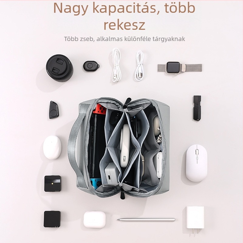 Bei Lian Excellence Digitális Tároló Táska – PU kocka alakú utazási rendező kozmetikumok és higiéniai termékek számára, többfunkciós