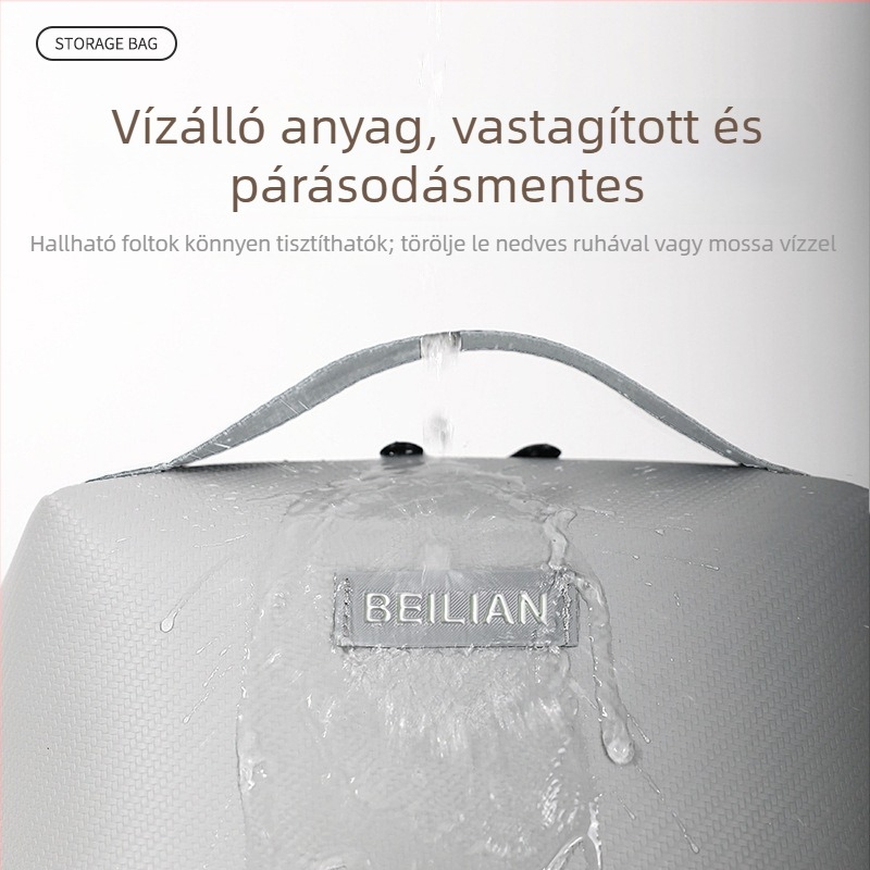 Bei Lian Excellence Digitális Tároló Táska – PU kocka alakú utazási rendező kozmetikumok és higiéniai termékek számára, többfunkciós