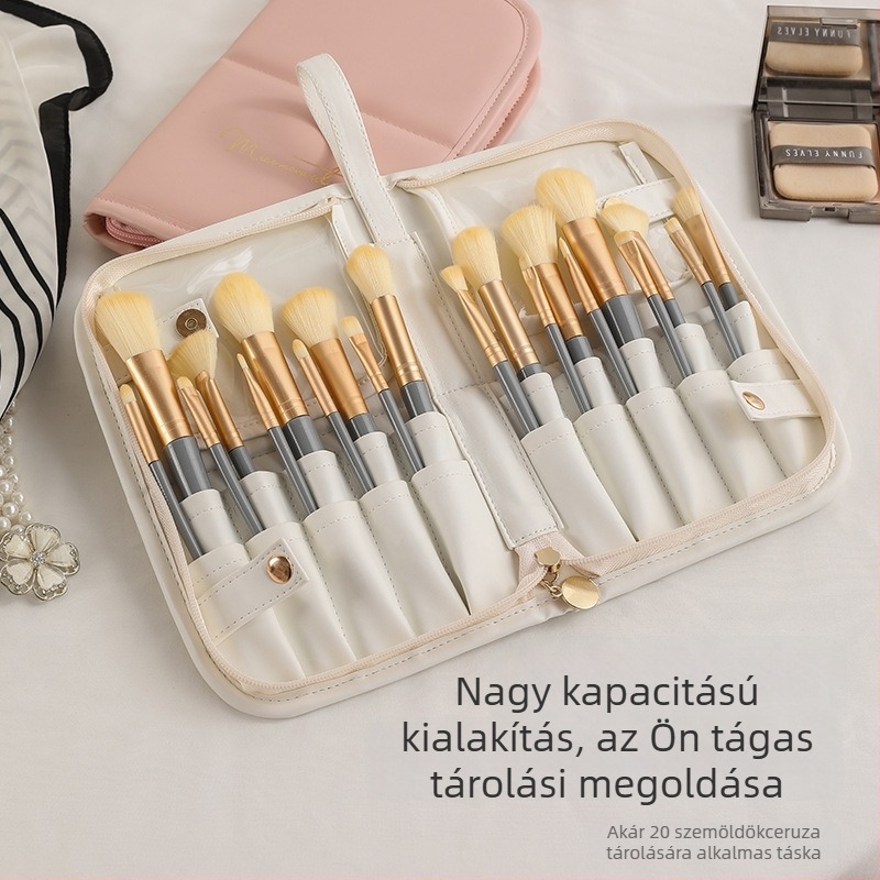 Beilian sminkecset tároló táska – kézben hordozható, PVC anyag, többfunkciós, utazáshoz, smink és ecset tároló