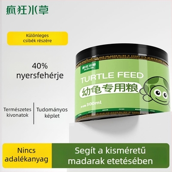 Vízi teknősöknek – granulált etetés, 300 g, Crazy Water Grass márka, vízi háziállatoknak