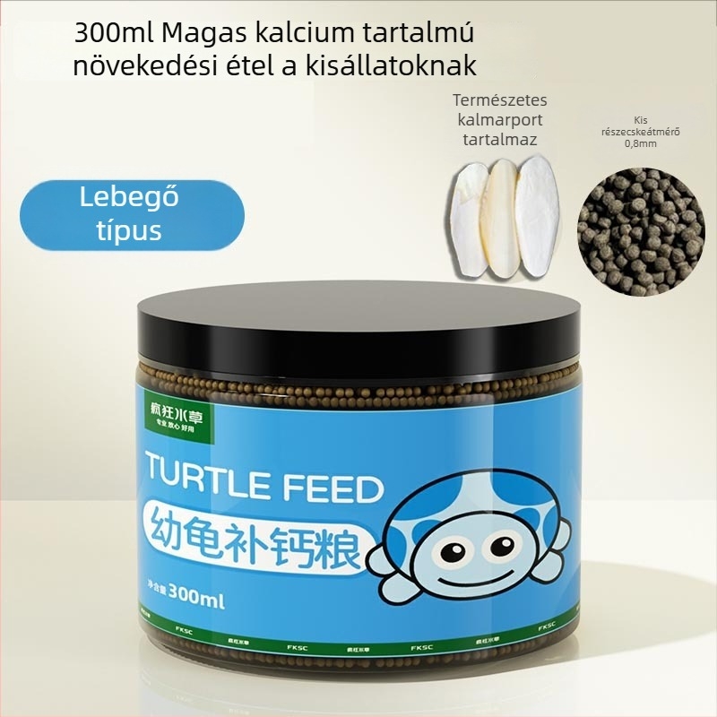 Vízi teknősöknek – granulált etetés, 300 g, Crazy Water Grass márka, vízi háziállatoknak