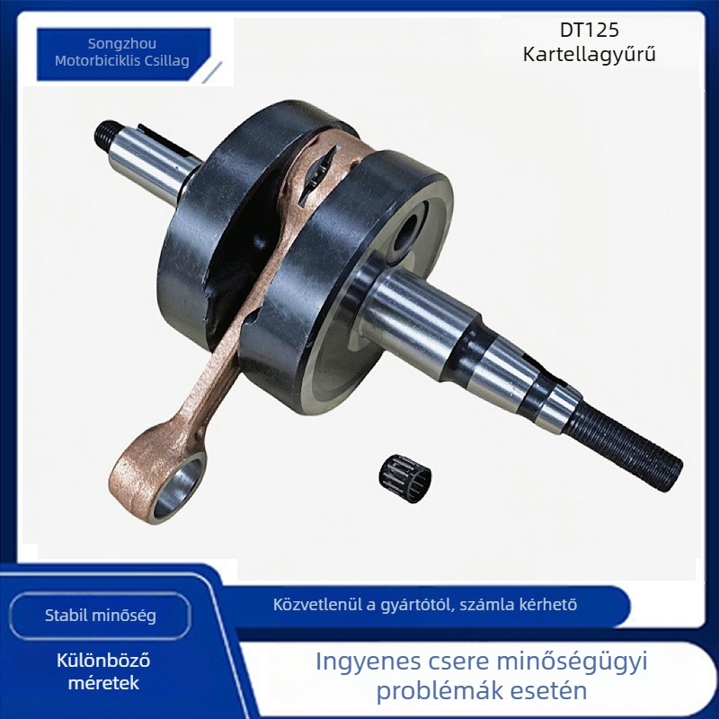 Motorkerékpár crankshaft alkatrész Yamaha DT125/DT175/MX175 (1979-1981) – középponti távolság 55,5 mm; dugó furat DT125; kiegészítő szám DT175; Yamaha modellek kompatibilisek