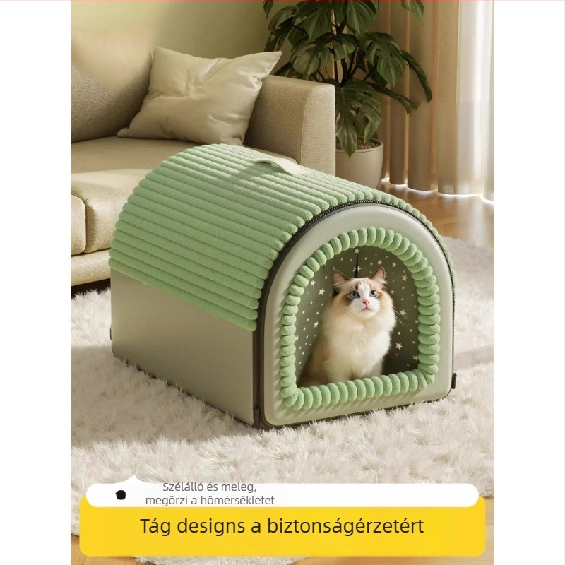 Kutyaház és háziállat-fészek — mosható PP pamutból, összeszerelés nélkül, minden évszakban használható