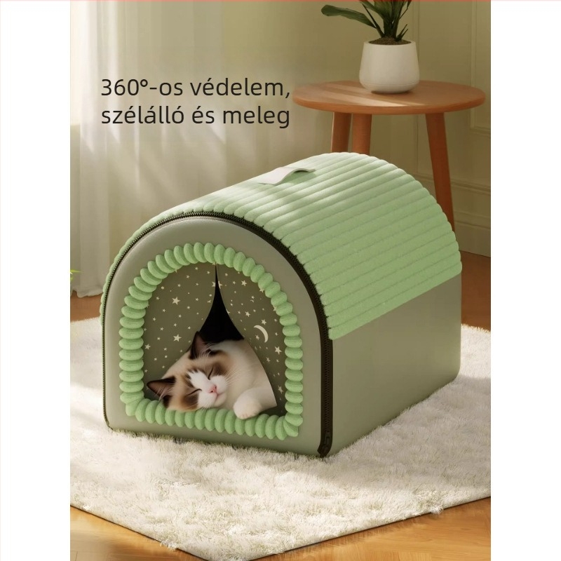 Kutyaház és háziállat-fészek — mosható PP pamutból, összeszerelés nélkül, minden évszakban használható