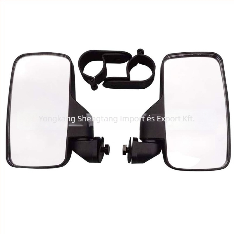 Motorkerékpár visszapillantó tükör kormány adaptor, 44–50 mm, készlet 2 darab, műanyag, kerek tükör, rögzítés pozitív fogazású