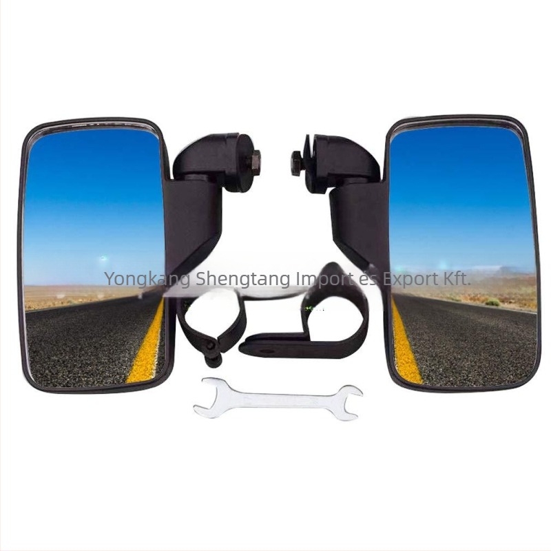 Motorkerékpár visszapillantó tükör kormány adaptor, 44–50 mm, készlet 2 darab, műanyag, kerek tükör, rögzítés pozitív fogazású