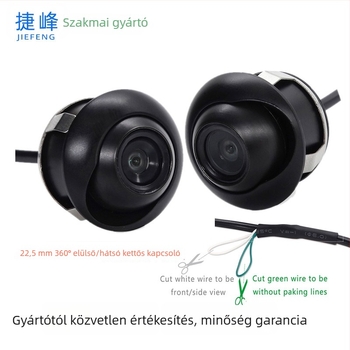 360° panorámás autó kamera elöl-hátul nézet | kettős video bemenet | 520TVL felbontás | 170° látószög | éjszakai látás | modell JF-050