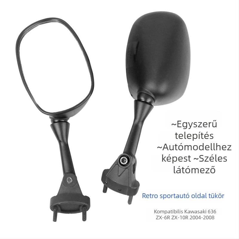 Motorkerékpár hátsó néző visszapillantó Kawasaki ninjia 2005-2008 – PP ház, alumínium ötvözet rúd, modell ZY1013E
