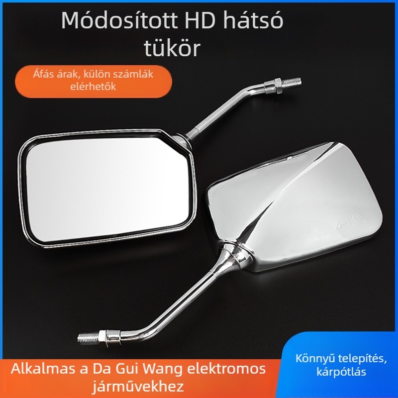 Domború hátsó nézet tükör motorkerékpárhoz, Prince of the Big Turtle King modell, üvegtükör, 12V, Mojielong márka