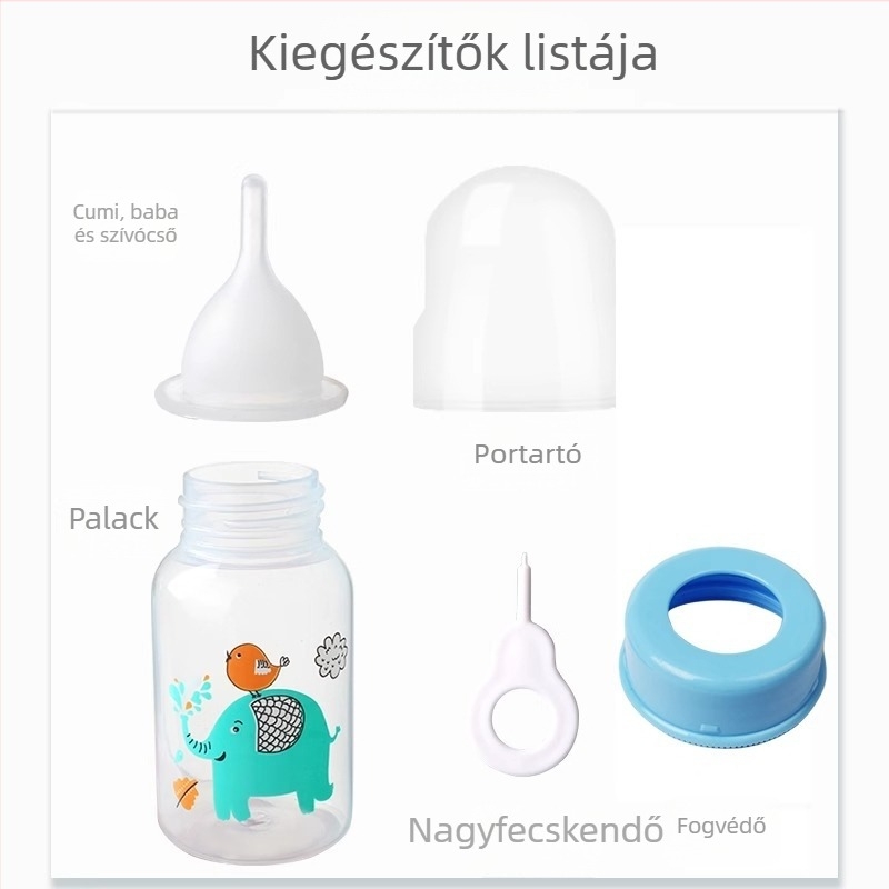 Kiscicák etető üvege automata etető készlettel, 1–3 hónapos korosztály számára