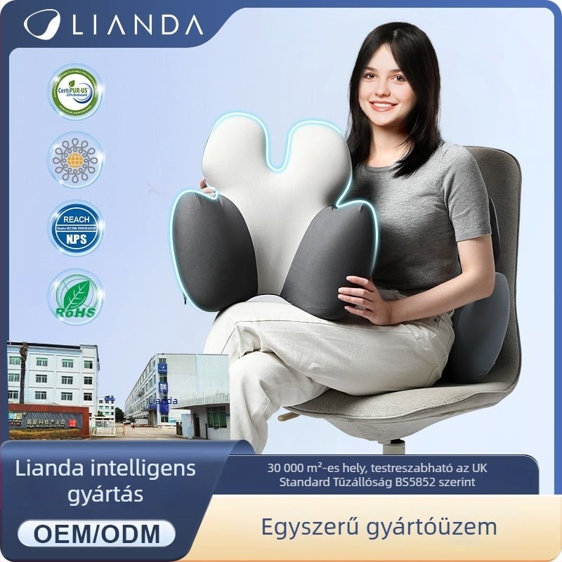 Lianda memóriahabos ágyéktámasz párna irodába és autóba, nordikus stílus, univerzális illeszkedés, egész évben használható