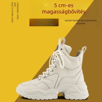 Női Martin csizmák, valódi bőr felsőrész, bőr belső, gumitalp, klínos sarok 3-5 cm, középmagas szár