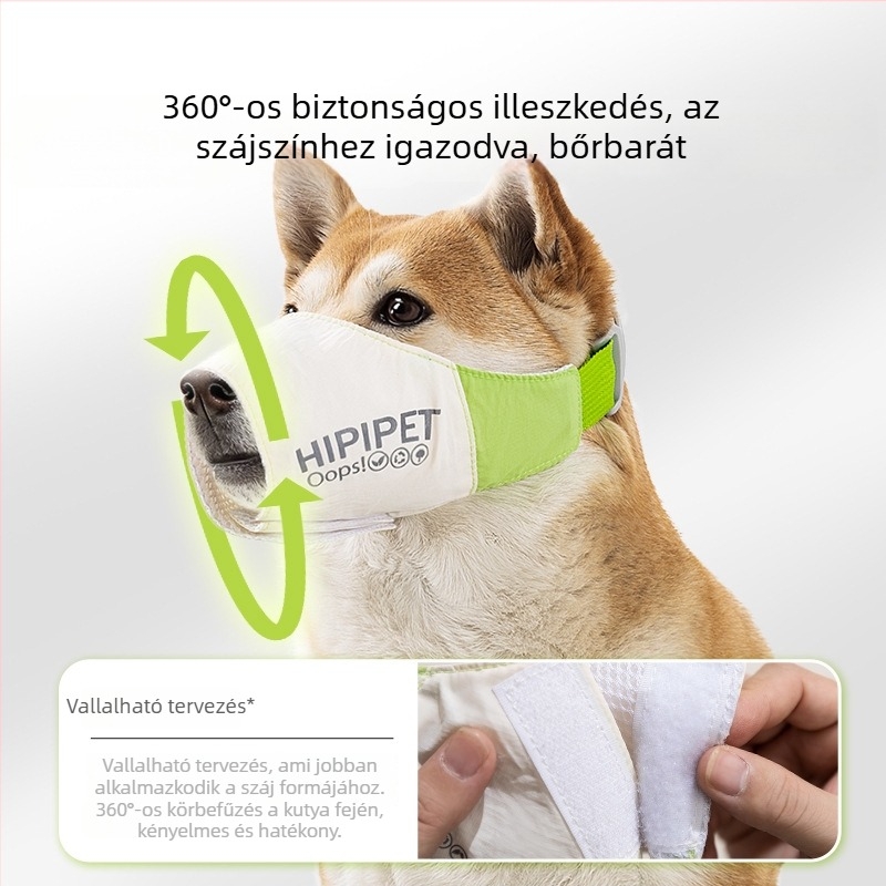 Vízálló textil szájkosár kutyáknak, kültéri sportos stílus, harapás- és rágásvédelmi funkcióval, kis és nagy testű kutyáknak, egész éves használatra